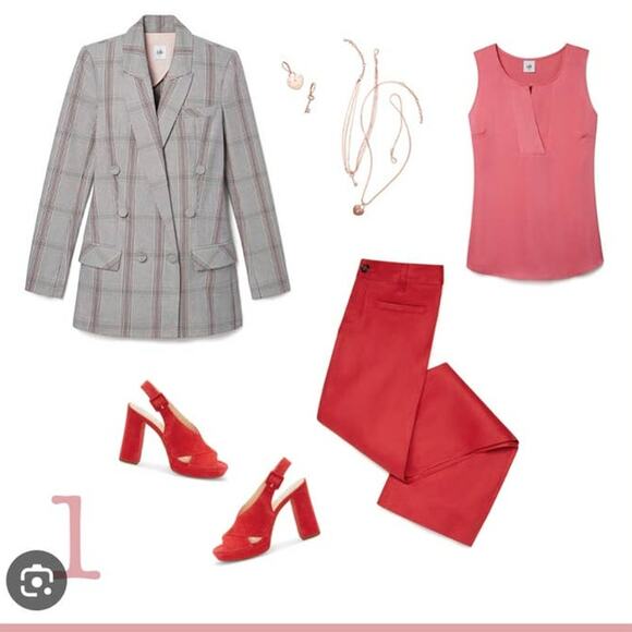 Cabi gray plaid sleuth career Blazer jacket size 8 - Picture 7 of 12